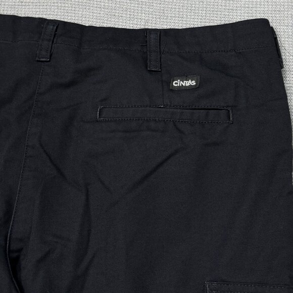 Cintas Womens Black Susan Fit Cargo Pants Flat Front High Rise Pockets Sz 16 Reg - Picture 5 of 13